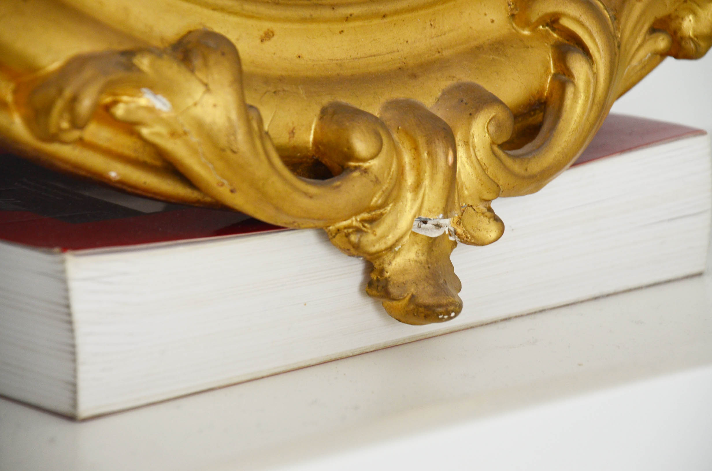 Miroir médaillon Napoléon III ovale XIXème 90x60cm style Louis XVI