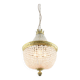 French Empire Crystal and Brass Chandelier, 1940s