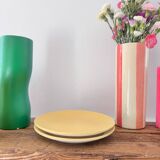 Lot de 2 assiettes à dessert jaunes