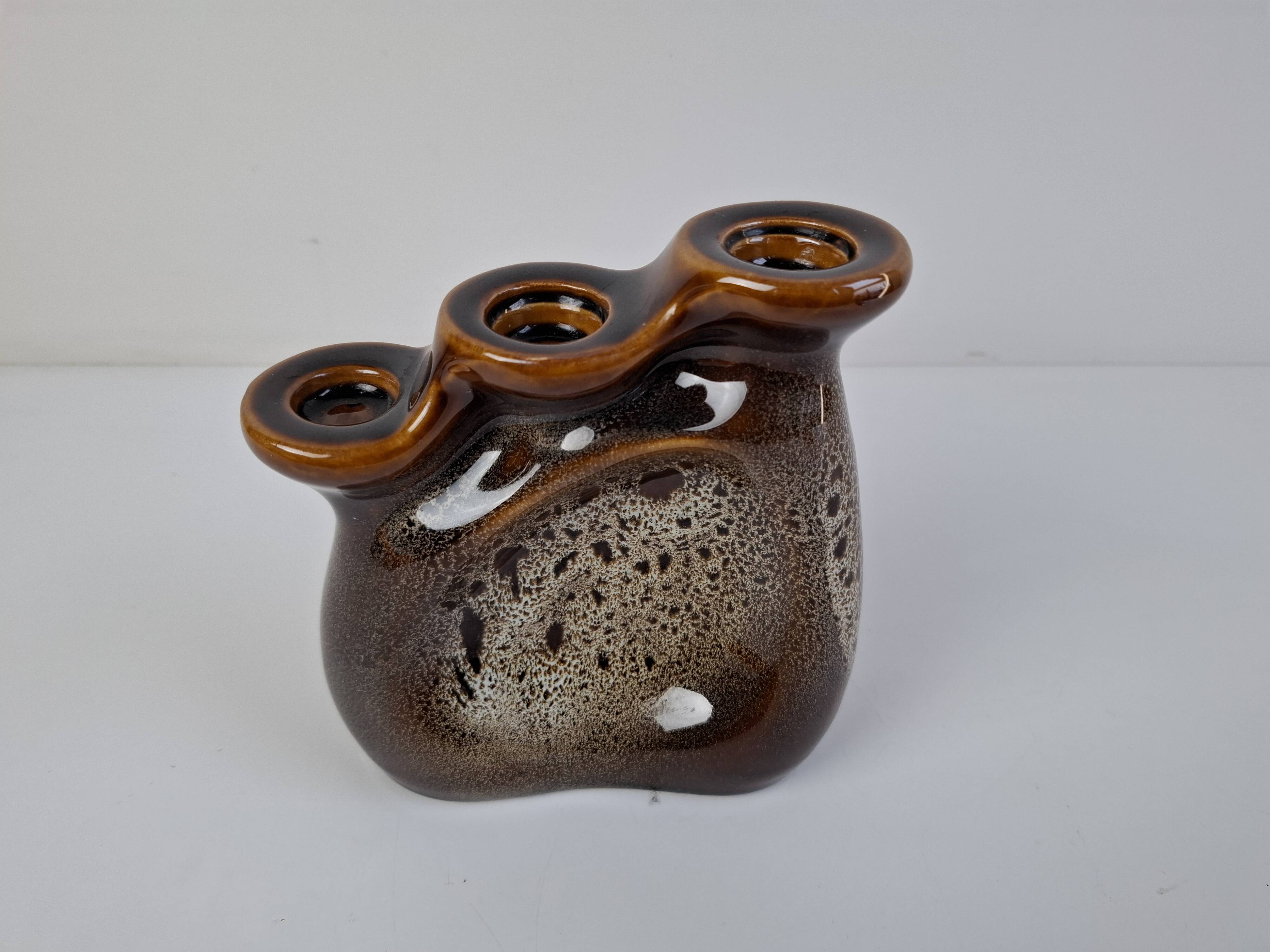 Mid-Century Modern Triple Candle Holder by Ditmar Urbach, Czechoslovakia, 1