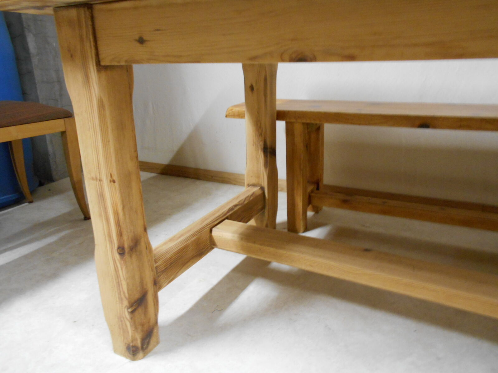 Mountain farm table and two benches