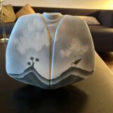 Virebent porcelain lentil vase, designed by Yves Mohi