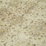 Hand-knotted decorative turkish beige rug 196 cm x 311 cm