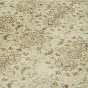 Hand-knotted decorative turkish beige rug 196 cm x 311 cm