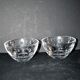 Cristal jg durand set of 2 cut crystal bowls with bubble dots