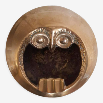 Cendrier hibou en laiton