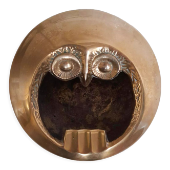 Brass owl ashtray