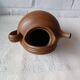Vintage handmade brown glazed stoneware gargoulette.