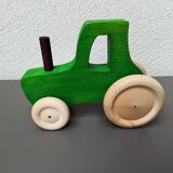 Small wooden tractor