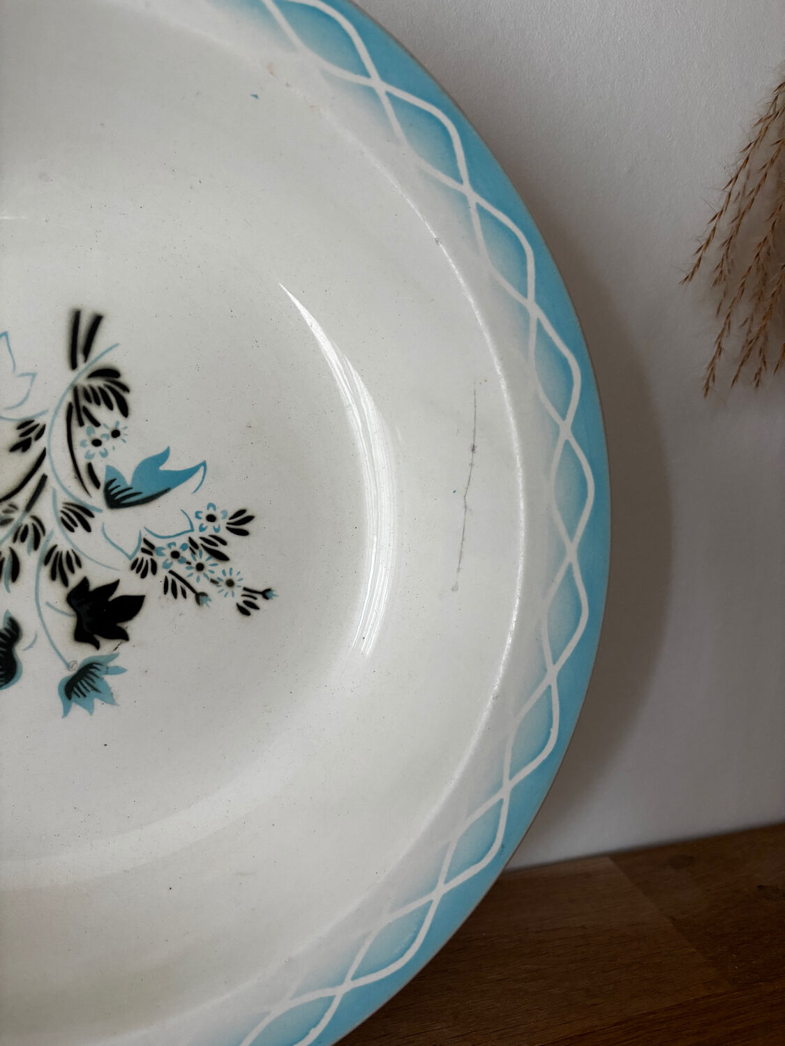 Vintage shallow plate Digoin Sarreguemines Albert