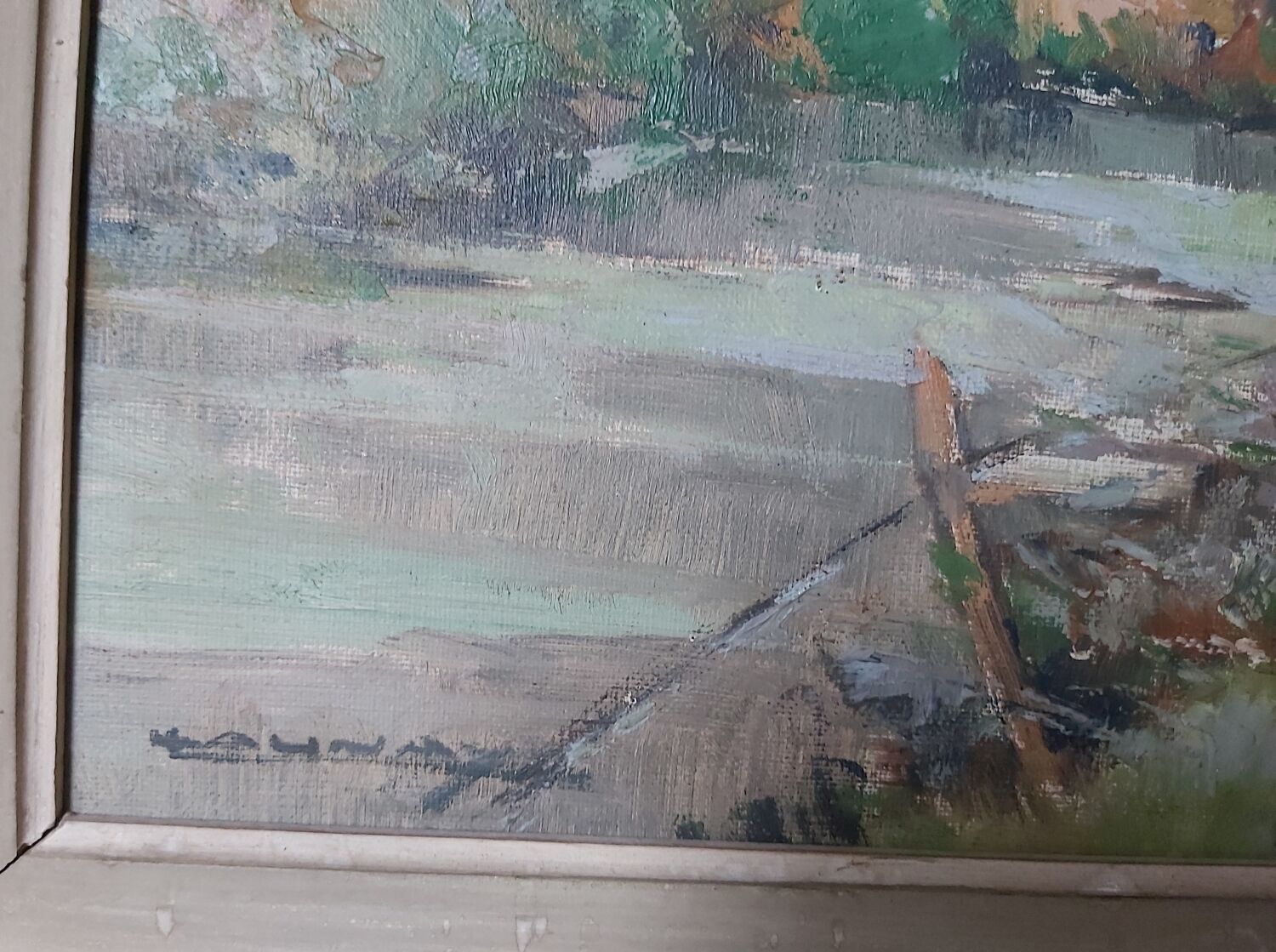 Tableau pommiers en fleurs, Normandie