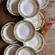 Set of 10 vintage deep plates, Monico models by Digoin/Sarregue.