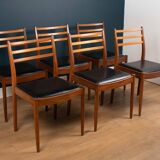 Retro Teak 1960s G Plan Fresco Dining Table & 6 Six Chairs By Victor Wilkins