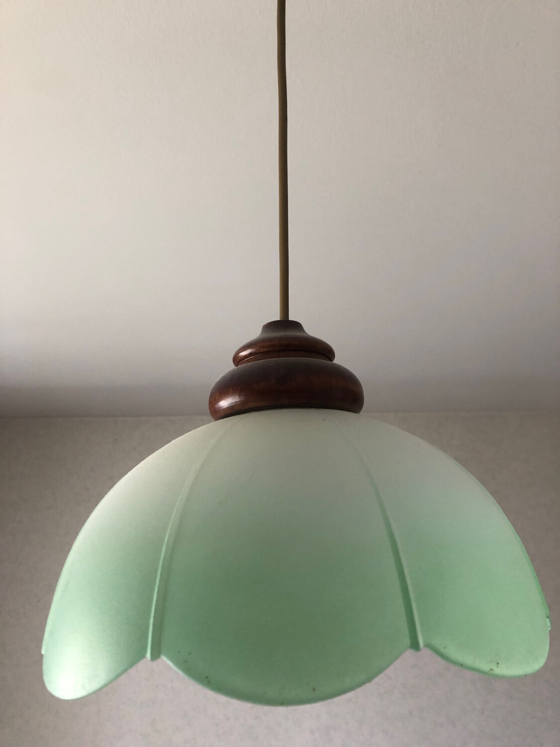 Vintage glass pendant light