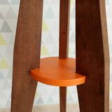 Vintage 70s side table in wood and formica