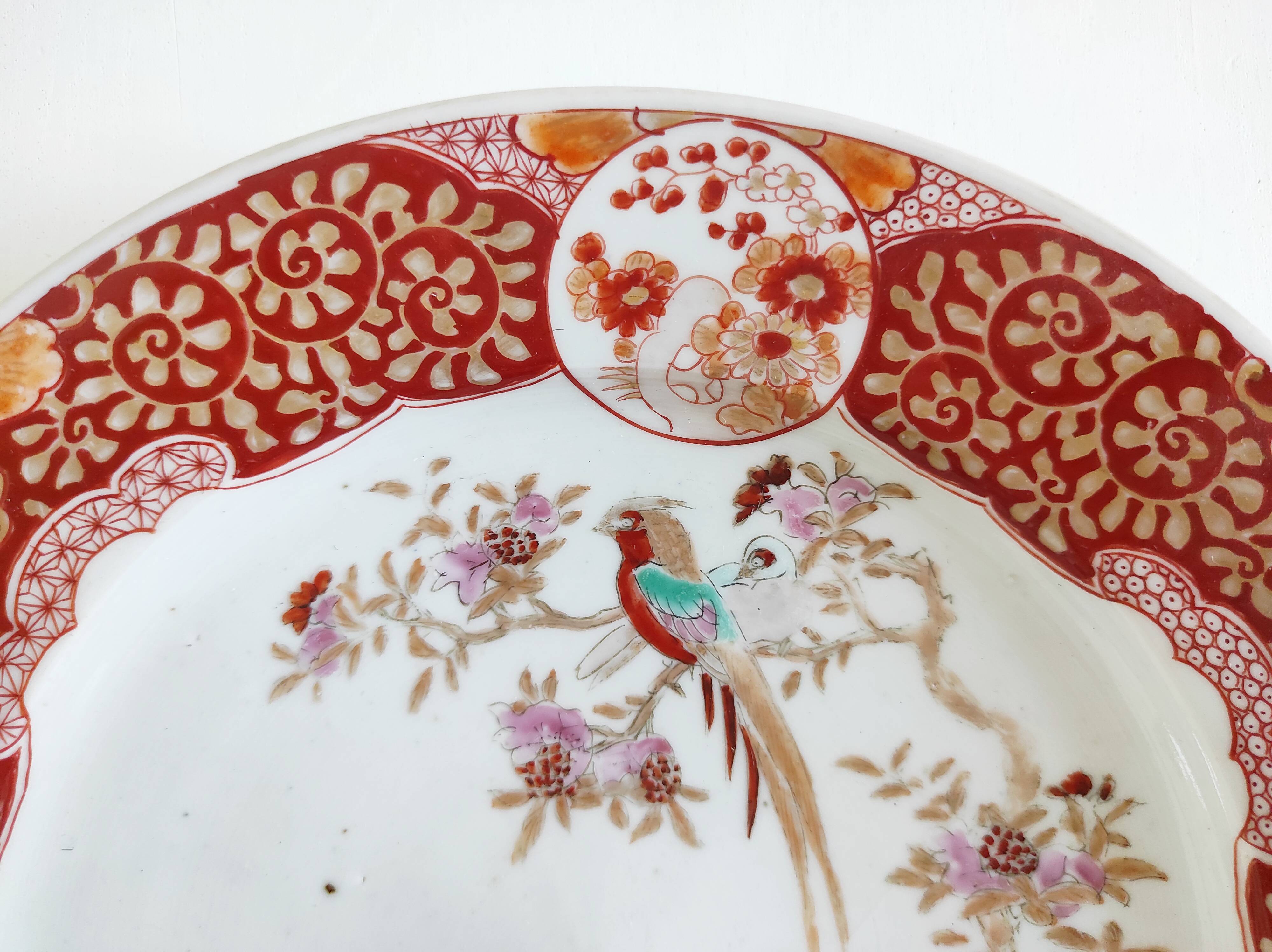 Japanese plate circa 1900 birds and insects