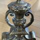Antique bronze and cast iron chenets