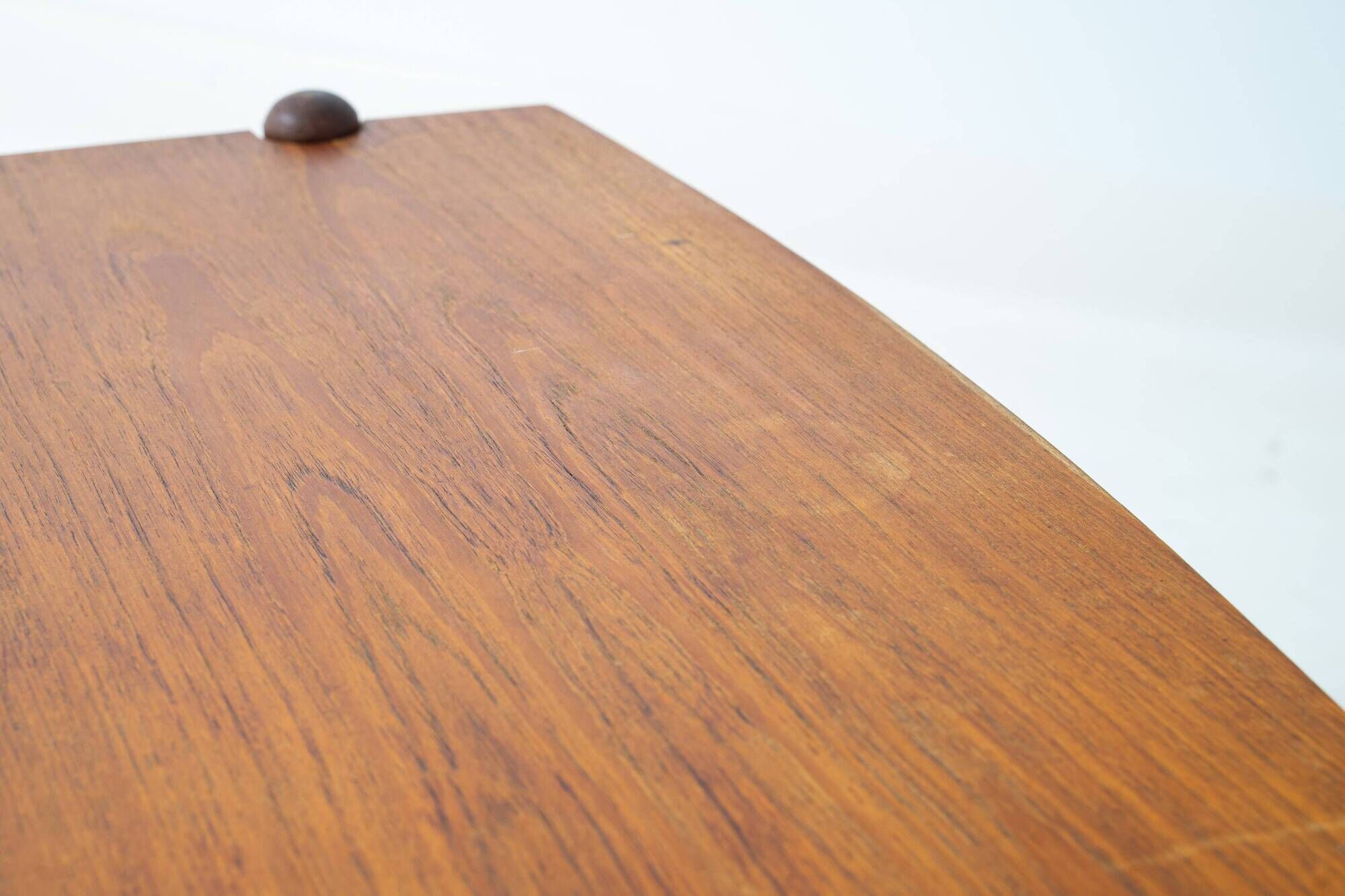 Vintage webbing coffee table in teak, 1960s