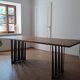 Oak and steel design table
