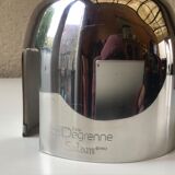 Guy Degrenne salam calorifuge teapot 4 ceramic cups - vintage chrome 70