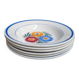 Vintage iron earth soup plates