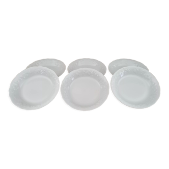 Set of 6 hollow porcelain plates from Limoges Philippe Deshoulières model California
