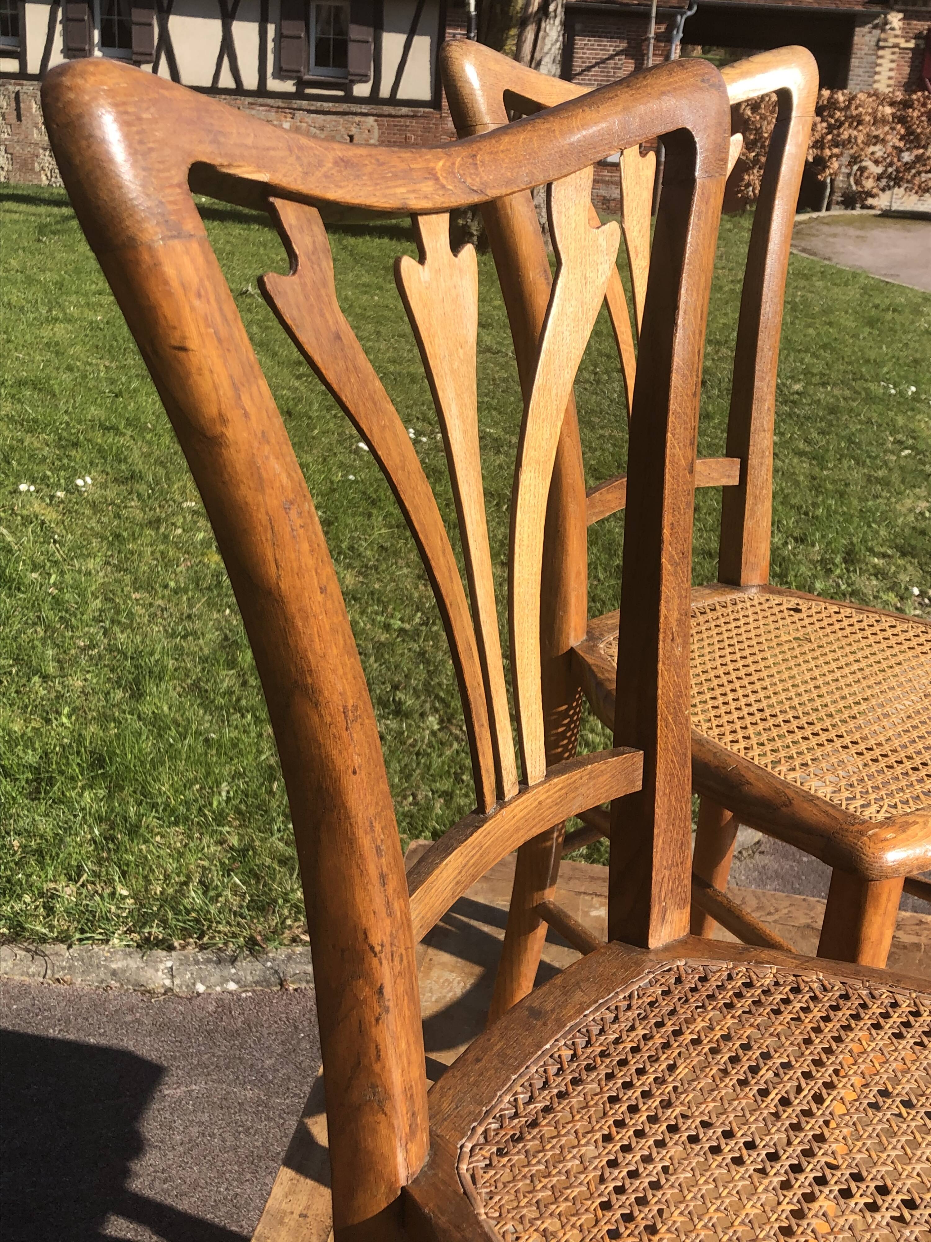 Pair of canning chairs.  new art