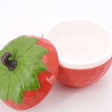 Red plastic strawberry ice bucket, 1970s