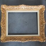 Old frame in wood and gilded stucco 27 x 35