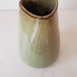 Vase Clement Massier celadon triangular neck 1900