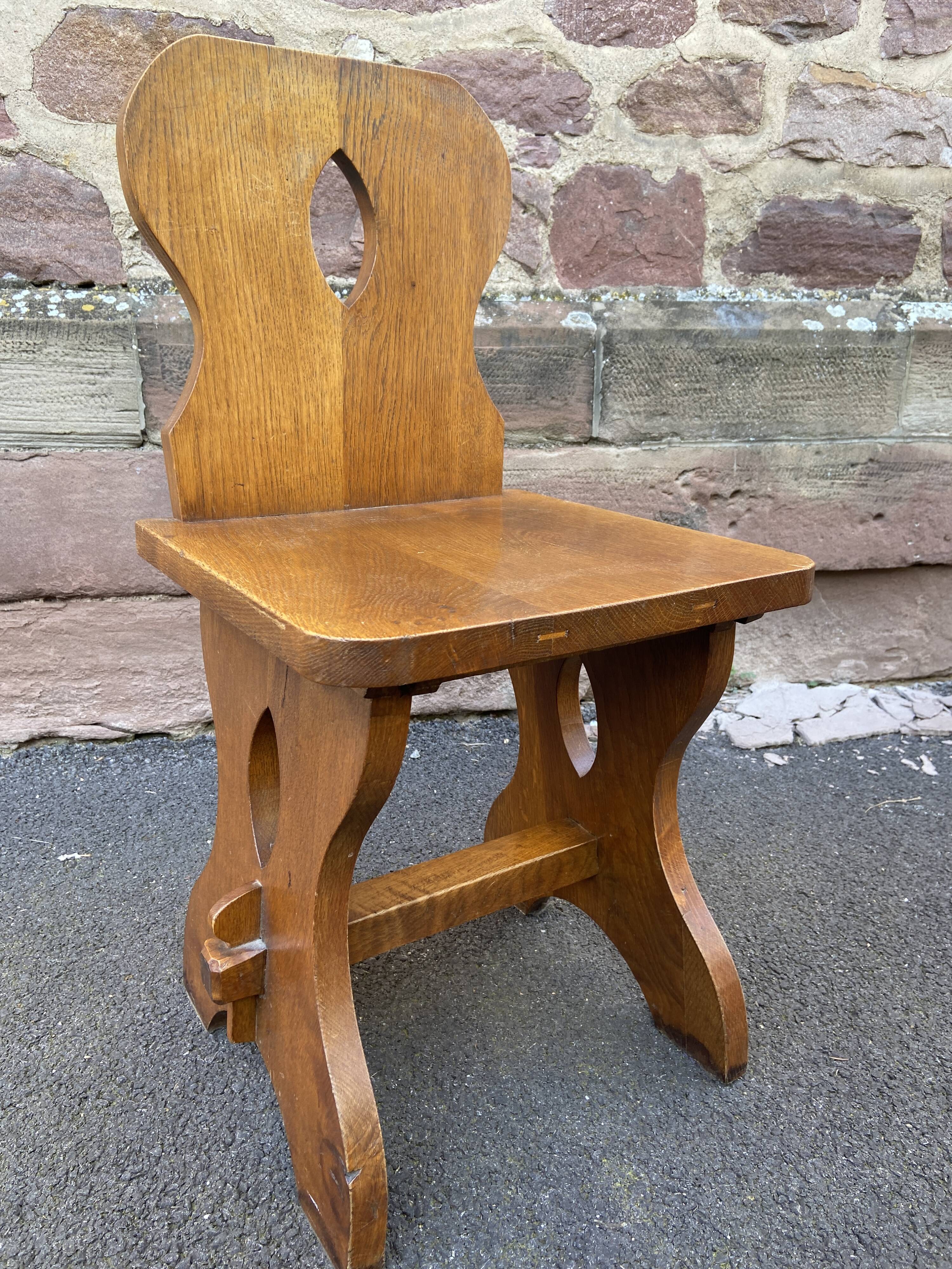 2 Scandinavian Brutalist chairs Pierre Chapo School Mid Century Wood 1960