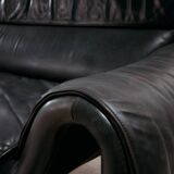Ds 2011 two-seater leather sofa by De Sede