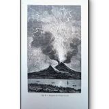 Printed in 1868, Eruption of Vesuvius in 1737, Italy.