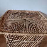 Woven wicker side table