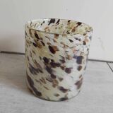 Murano multi-layered scroll vase with gold inclusion