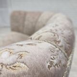 Canapé "Banane" danois 2 places des années 1970, velours d'origine.