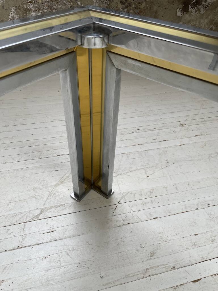 Romeo Rega chrome brass coffee table