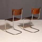 Pair of Bauhaus chair S43 by Mart Stam by Kovona, 1950´s