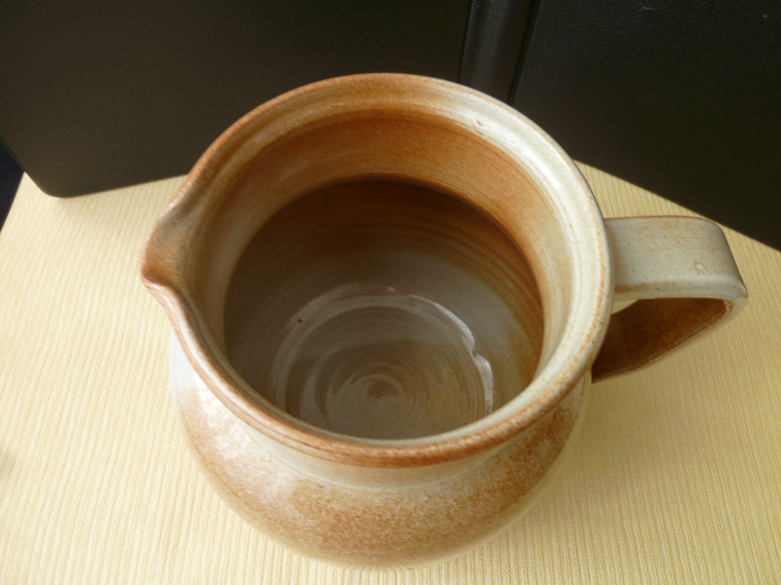 Pitcher, varnished sandstone pitcher 2 Litres