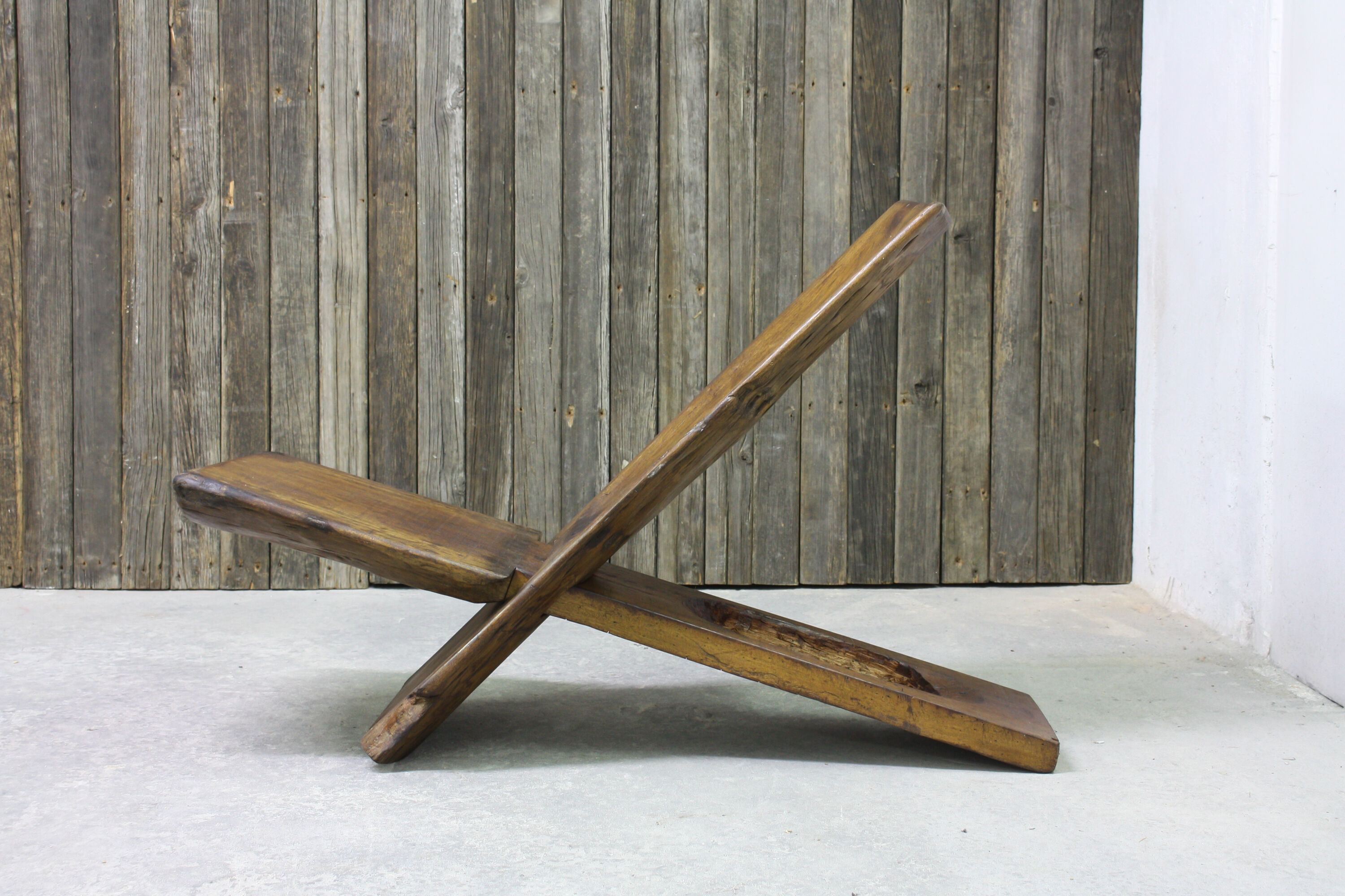 Vintage solid wood lounge chair, 1960’s