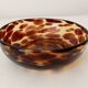 Vintage 70s bowl in speckled amber glass Murano glass