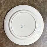 Creil & Montereau round dish in green ironstone, "English" service