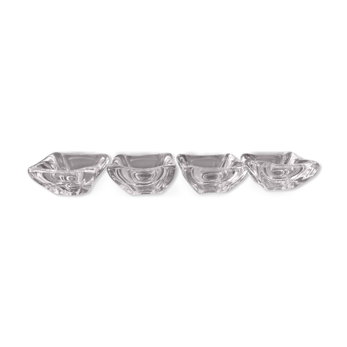 Set of 4 cups Daum France