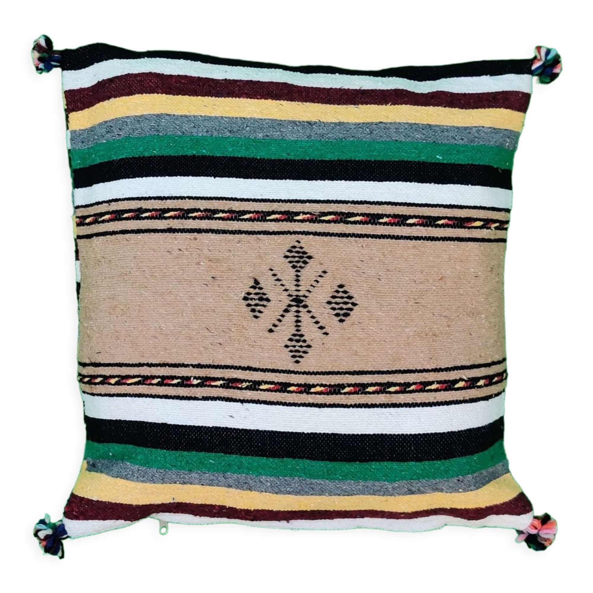 Coussin marocain multicolore