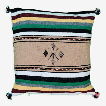 Coussin marocain multicolore