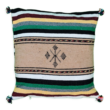 Coussin marocain multicolore