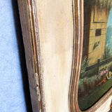 Fireplace trumeau mirror, gilded