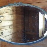 Oval beveled mirror with bronze frame - 19th century