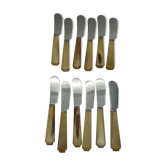Twelve vintage butter knives