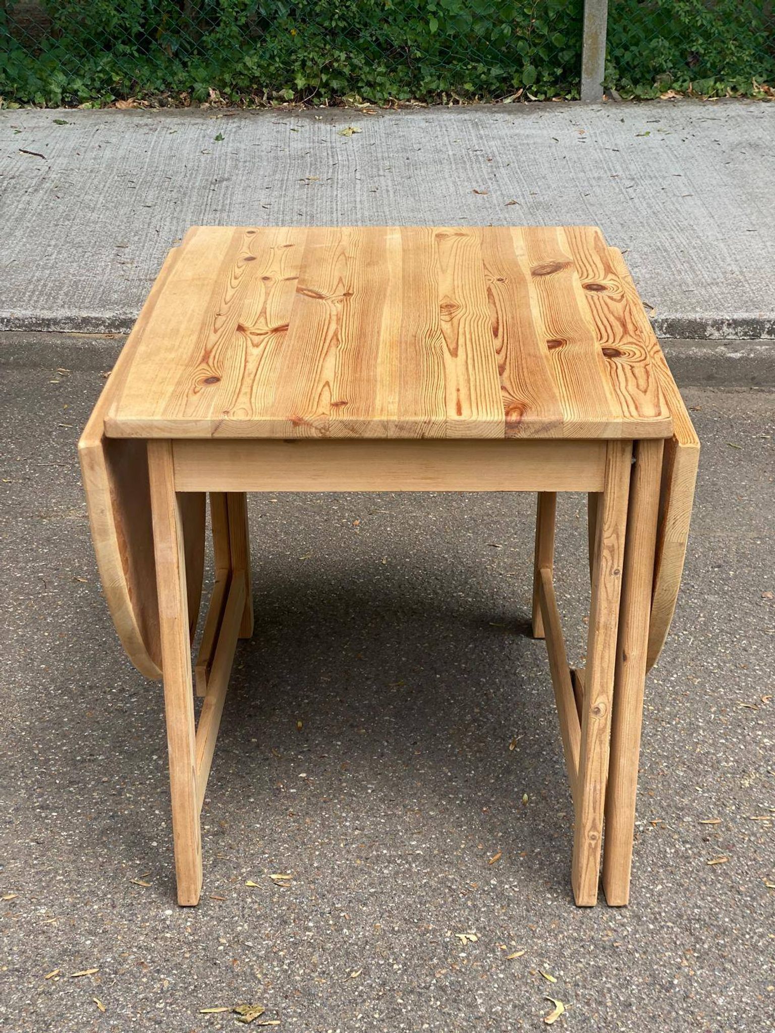 Extendable dining table with leaves renovated by Karin Mobring for Ikea 1970